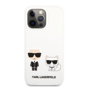 Tagakaaned Karl Lagerfeld Apple iPhone 13 Pro Choupette Liquid Silicone Case White