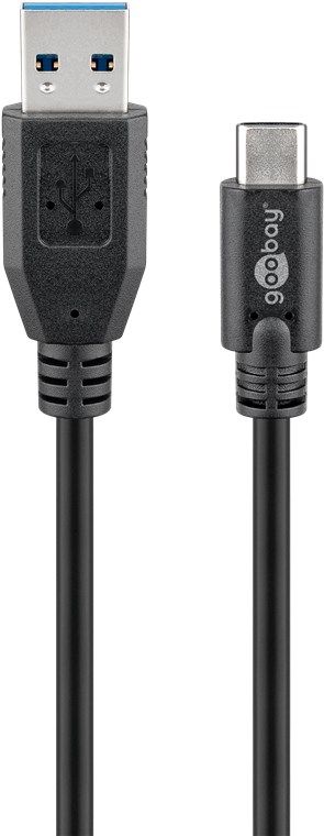 Cable Goobay Sync & Charge Super Speed 73141 3 m, Black, USB 3.0 type A (male), USB -C