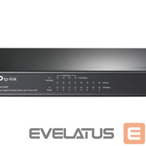 Server – muud tarvikud TP-Link  Switch TL-SG1008P Unmanaged, Desktop, 1 Gbps (RJ-45) ports quantity 8, PoE ports quantity 4, Power supply type External 