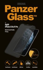 Back panel cover PanzerGlass  P2664 Apple, iPhone X/Xs/11 Pro, Tempered glass, Black, Case friendly with Privacy filter 
