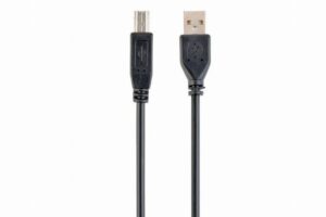 Aizmugurējais vāciņš Gembird  Cable USB2 AM-BM 1 m, Black, USB B, USB A 