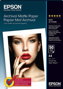 Biuro įrankiai EPSON  Archival Matte Paper - A4 - 50 Sheets A4