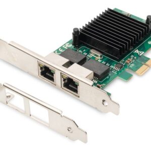 Kaabel Digitus  Gigabit Ethernet PCI Express Card, 2-port 32-bit, low profile bracket, Intel chipset DN-10132 