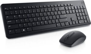 Arvuti klaviatuur Dell  Keyboard and Mouse KM3322W Keyboard and Mouse Set, Wireless, Batteries included, US, Black 