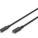 Kabelis Digitus  USB Type-C Extension Cable AK-300210-020-S USB Male 2.0 (Type C), USB Female 2.0 (Type C), Black, 2 m 