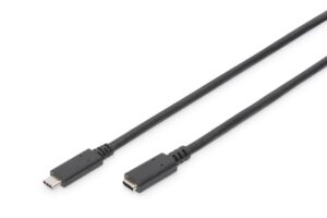 Cable Digitus  USB Type-C Extension Cable AK-300210-020-S USB Male 2.0 (Type C), USB Female 2.0 (Type C), Black, 2 m 