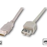 Kabelis Logilink  USB 2.0 extensio cable, USB A female, USB A male, 3 m, Grey