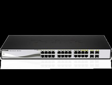 Server - Other Accessories D-link DGS-1210-20, Gigabit Smart Switch with 16 10/100/1000Base-T ports and 4 Gigabit MiniGBIC (SFP) ports, 802.3x Flow Control, 802.3ad Link Aggregation, 802.1Q VLAN, 802.1p Priority Queues, Port mirroring,, Jumbo Frame support, 802.1D STP, ACL, LLDP, Cable Diagnostics, Auto Surveillance VLAN, Auto Voice VLAN,