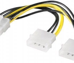 Cable Goobay  93241 Power cable/adapter for PC graphics cards; PCI-E to PCI Express 8-pin, 0.15 m 