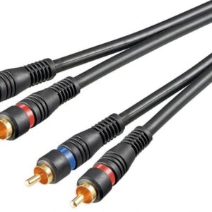 Kabelis Goobay  50032 Stereo RCA cable 2x RCA, double shielded, 1.5 m 