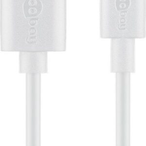 Cable Goobay  Micro USB charging and sync cable 43837 White, USB 2.0 micro male (type B), USB 2.0 male (type A) 