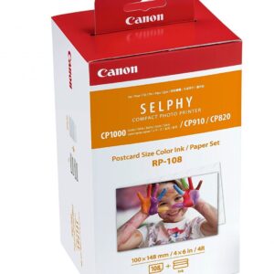 Printer accessories Canon  Color Ink/Paper Set for SELPHY CP1300 Printer RP-108 