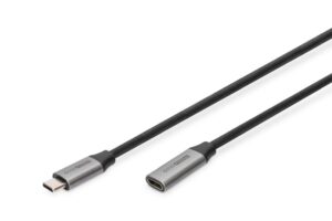 Cable Digitus  USB-C/M to USB-C/F Extension Cable 	DB-300230-010-S USB-C jack, USB C, plug, Black, 1 m 