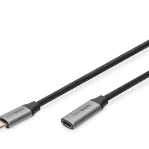 Kaabel Digitus  USB-C/M to USB-C/F Extension Cable 	DB-300230-010-S USB-C jack, USB C, plug, Black, 1 m 