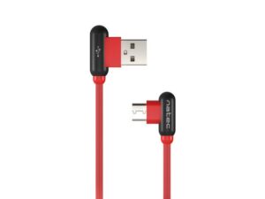 Kabelis Natec  Prati, Angled USB Type C to Type A Cable 1m, Red 