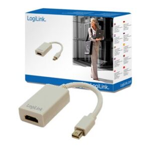 Adapteris Logilink  Adapter Mini DisplayPort to HDMI with Audio: HDMI A, Mini DisplayPort 