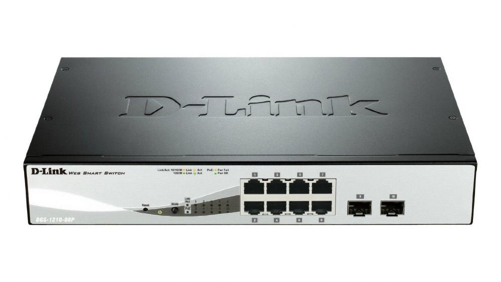 Server – muud tarvikud D-link DGS-1210 Series Smart Managed Gigabit Switches DGS-1210-08P Managed L2, Desktop/Rackmountable