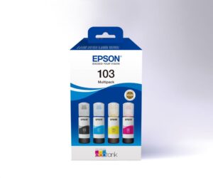Printer accessories EPSON  103 EcoTank Ink Cartridge, Black, Cyan, Magenta, Yellow, Multipack 4-colours 