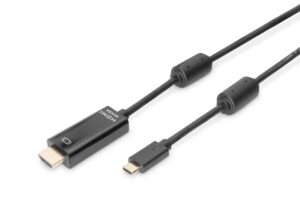 Cable Digitus  USB Type-C adapter cable, Type-C to HDMI A M/M, 2.0m, 4K/60Hz, 18GB, bl, gold 
