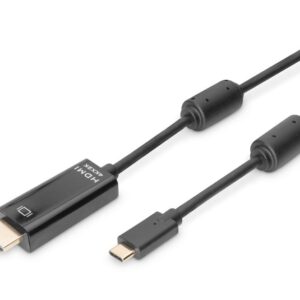 Kaabel Digitus  USB Type-C adapter cable, Type-C to HDMI A M/M, 2.0m, 4K/60Hz, 18GB, bl, gold 