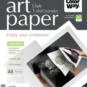 Kontoritarbed ColorWay  ART T-shirt transfer (dark) Photo Paper, 5 sheets, A4, 120 g/m²