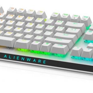 Computer keyboard Dell  Alienware Tri-Mode AW920K Wireless Gaming Keyboard, RGB LED light, US, Wireless, Lunar Light, Bluetooth, Numeric keypad, CHERRY MX Red 