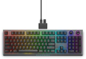 Arvuti klaviatuur Dell  Alienware Tri-Mode AW920K Wireless Gaming Keyboard, RGB LED light, US, Wireless, Dark Side of the Moon, Bluetooth, Numeric keypad, CHERRY MX Red 