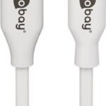 Kabelis Goobay  Lightning - USB-C  USB charging and sync cable, 2 m, white  USB-C  male Apple Lightning male (8-pin) 