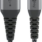 Cable Goobay  Lightning to USB-A Textile Cable with Metal Plugs 