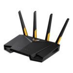 Routers Asus  Dual Band WiFi 6 Gaming Router TUF-AX3000 802.11ax 2402+574 Mbit/s 10/100/1000 Mbit/s Ethernet LAN (RJ-45) ports 4 Mesh Support Yes MU-MiMO Yes No mobile broadband Antenna type 4xExternal 1 x USB 3.2 Gen 1 