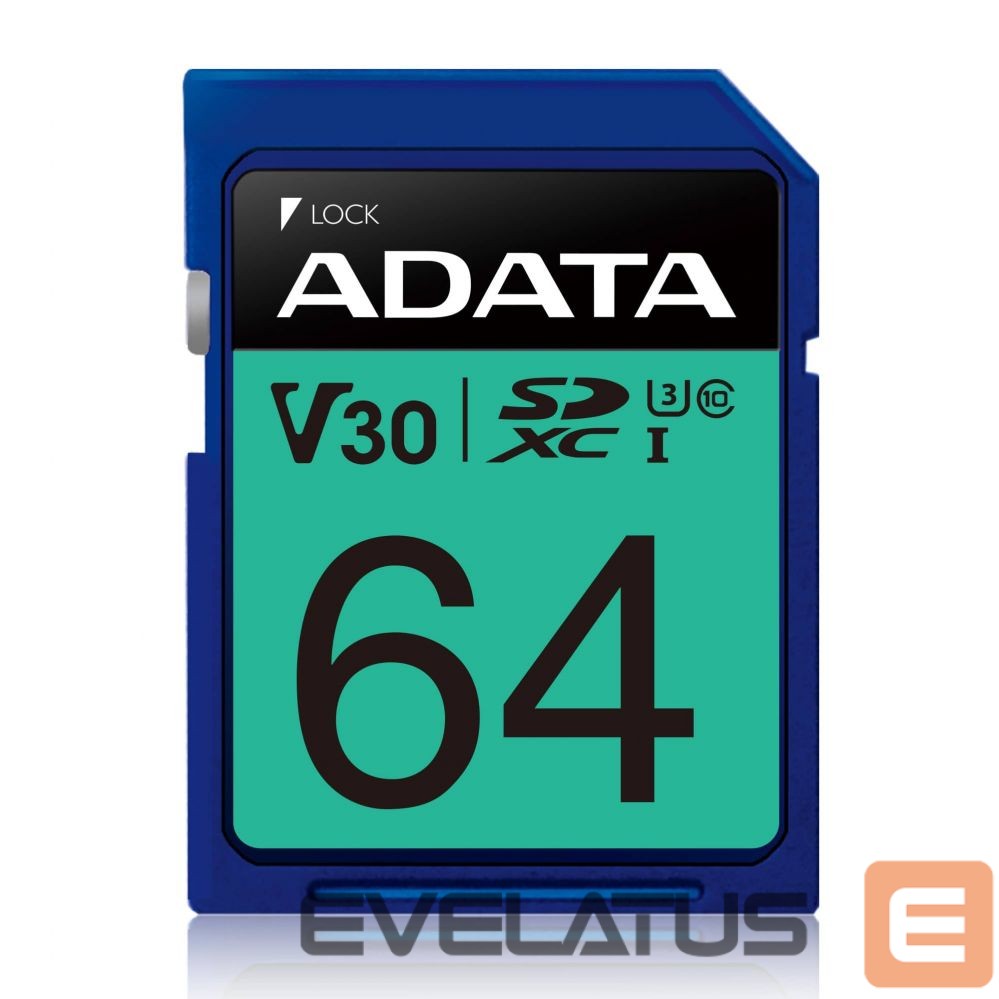 Memory cards ADATA Premier Pro UHS-I SDXC 64 GB Flash memory class 10