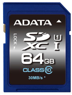 Memory cards ADATA Premier 64 GB SDHC Flash memory class 10 No