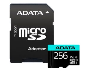 Memory cards ADATA  Premier Pro UHS-I U3 256 GB micro SDXC Flash memory class 10 with Adapter 