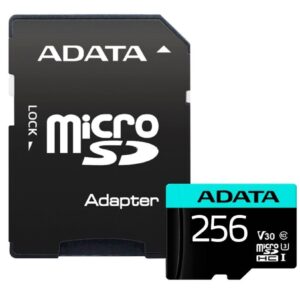 Memory cards ADATA  Premier Pro UHS-I U3 256 GB micro SDXC Flash memory class 10 with Adapter 