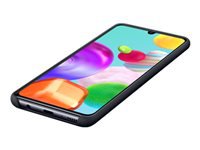 Aizmugurējais vāciņš Samsung  Galaxy A41 Silicone Cover case Black