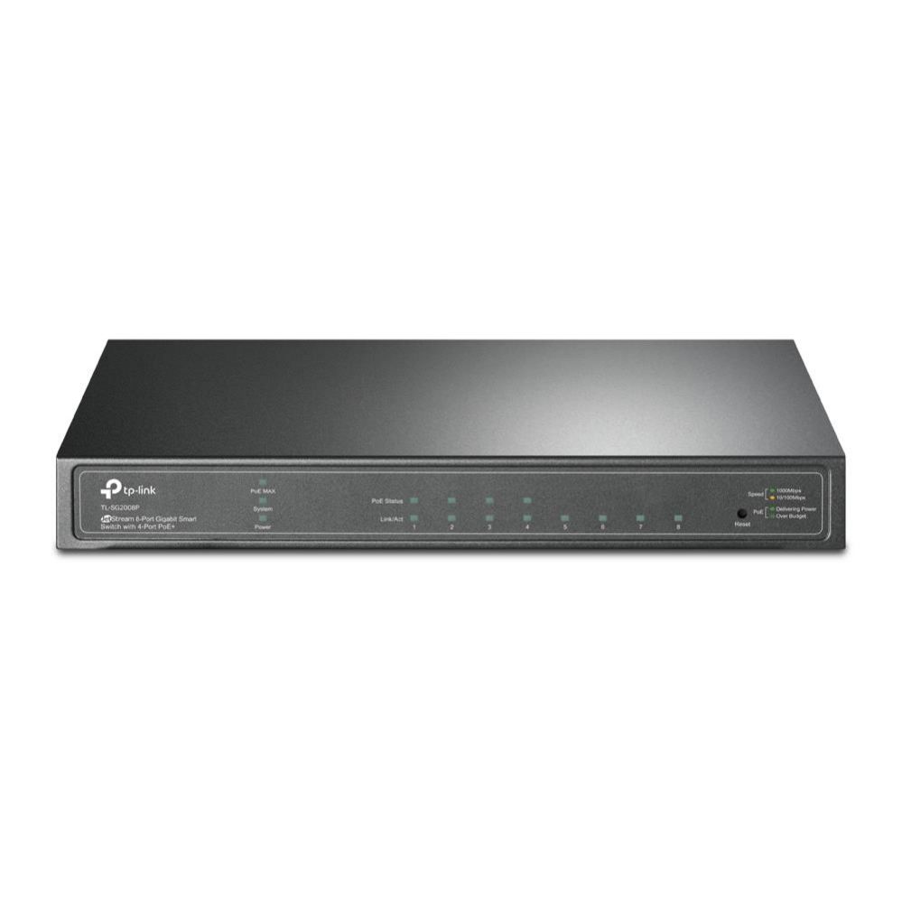 Võrgulülitid TP-Link Switch||TL-SG2008P|Type L2+|Desktop/pedestal|8x10Base-T / 100Base-TX / 1000Base-T|PoE+ ports 4|62 Watts|TL-SG2008P