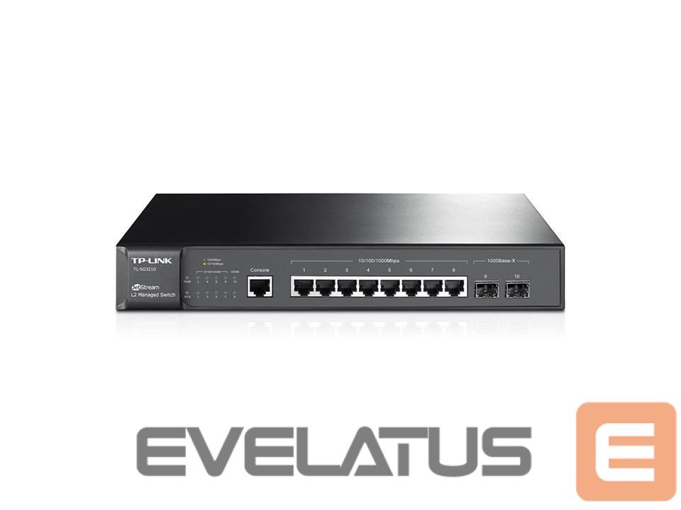 Võrgulülitid TP-Link Switch||TL-SG3210|Type L2|8x10Base-T / 100Base-TX / 1000Base-T|2xSFP|TL-SG3210