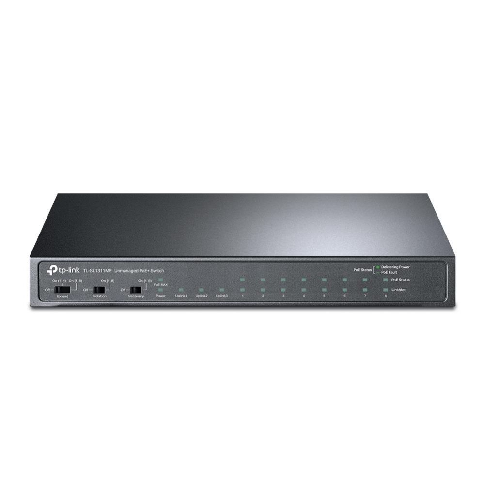 Võrgulülitid TP-Link Switch||TL-SL1311MP|1x10Base-T / 100Base-TX|PoE+ ports 8|124 Watts|TL-SL1311MP