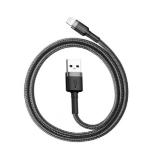 Kabelis Baseus  CABLE LIGHTNING TO USB 2M/GRAY/BLACK CALKLF-CG1 