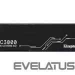 Kietasis diskas SDD Kingston  SSD||KC3000|2TB|M.2|NVMe|3D TLC|Write speed 7000 MBytes/sec|Read speed 7000 MBytes/sec|MTBF 1800000 hours|SKC3000D/2048G 