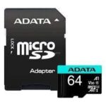 Cita datorprece ADATA  MEMORY MICRO SDXC 64GB W/ADAP./AUSDX64GUI3V30SA2-RA1 