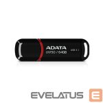 USB atmintinė ADATA  MEMORY DRIVE FLASH USB3.1 64GB/BLACK AUV150-64G-RBK 