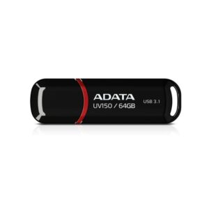 Zibatmiņa ADATA  MEMORY DRIVE FLASH USB3.1 64GB/BLACK AUV150-64G-RBK 