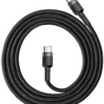 Kabelis Baseus  CABLE USB-C TO USB-C 1M/GRAY/BLACK CATKLF-GG1