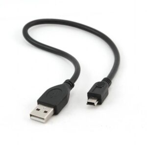 Kabelis Gembird  CABLE USB2 AM-MINI 30CM BLACK/CCP-USB2-AM5P-1 