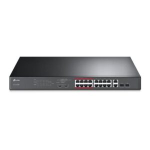 Jungikliai TP-Link  Switch||Desktop/pedestal|16x10Base-T / 100Base-TX|2x10/100/1000BASE-T/SFP combo|PoE+ ports 16|192 Watts|TL-SL1218MP 