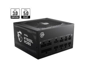 Barošanas bloks MSI  Power Supply||750 Watts|Efficiency 80 PLUS GOLD|PFC Active|MAGA750GLPCIE5 
