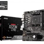 AMD protsessori emaplaat MSI  Mainboard||AMD A520|SAM4|MicroATX|1xPCI-Express 3.0 1x|1xPCI-Express 3.0 16x|1xM.2|Memory DDR4|Memory slots 2|1xDVI|1xHDMI|2xAudio-Out|2xUSB 2.0|4xUSB 3.2|1xRJ45|A520M-APRO 