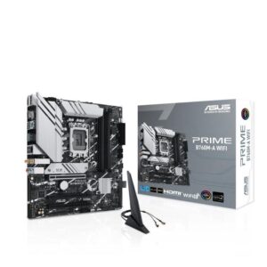 Pamatplate Intel procesorsiem Asus  Mainboard||Intel B760 Express|LGA1700|Micro-ATX|Memory DDR5|Memory slots 4|3xPCI-Express 4.0 16x|2xM.2|2xHDMI|1xDisplayPort|4xUSB 2.0|2xUSB 3.2|1xPS/2|1xRJ45|3xAudio port|PRIMEB760M-AWIFI 