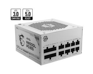 Toiteplokk MSI  Power Supply||850 Watts|Efficiency 80 PLUS GOLD|PFC Active|MAGA850GLPCIE5WHITE 